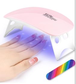 UV Light for Nails - Mini UV LED Nail Lamp Portable Nail Dryer for UV Gel Polish Nail Glue Gel Mouse Shape Small Size with USB Cable for Curing All Na