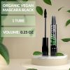 Organic Vegan Mascara Black. 0.25 Oz Hemp Seed Oil Natural Mascara. Waterproof Organic Mascara for Sensitive Eyes with Vitamin E. Cruelty Free Organic