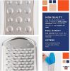 White Foot Rasp & Double Sided Callus Remover, Set of Stainless Steel 2 Sided Foot File and Additional Corns Scraper