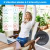 Lumbar Support Pillow For Office Chair Car Seat Home Dining Chair Soft Memory Foam Back Support Cushion With Vibration Washable Cover Elastic Strap Ba